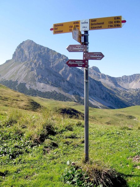 Fluonalp Wegweiser